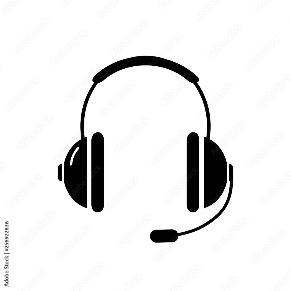 Headphones icon vector illustration. Headphones symbol Headphones icon vector illustration. Headphones symbol