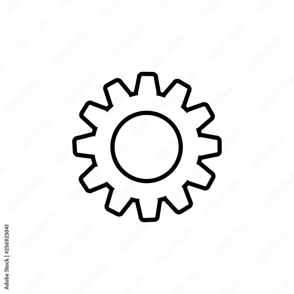 Setting icon in trendy flat style. Vector