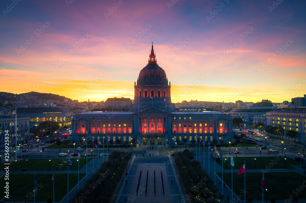 San Francisco City Hall at Sunset