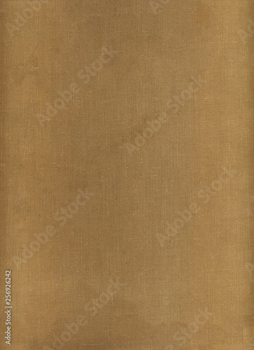 Blank old book cover canvas background. Vintage texture weathered fabric background.