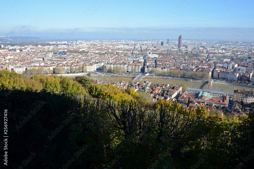 Skyline of Lyon, France, Europe
