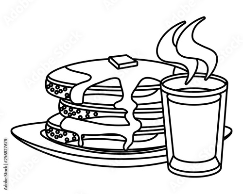 delicious tasty breakfast cartoon