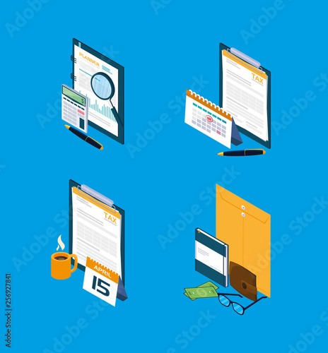 set icons of tax day