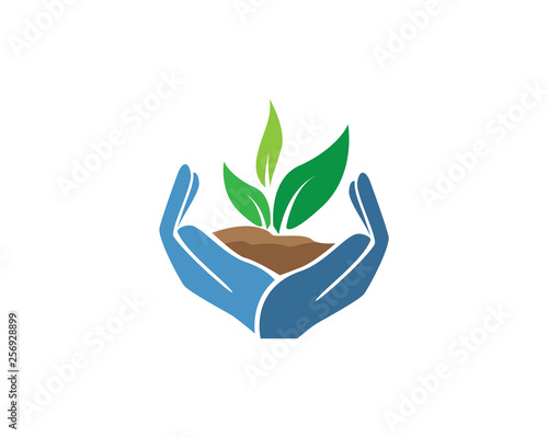 creative leaf grow logo design