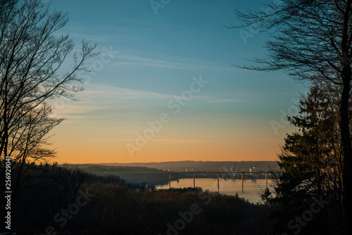 Sunset Vejle bridge, Denmark