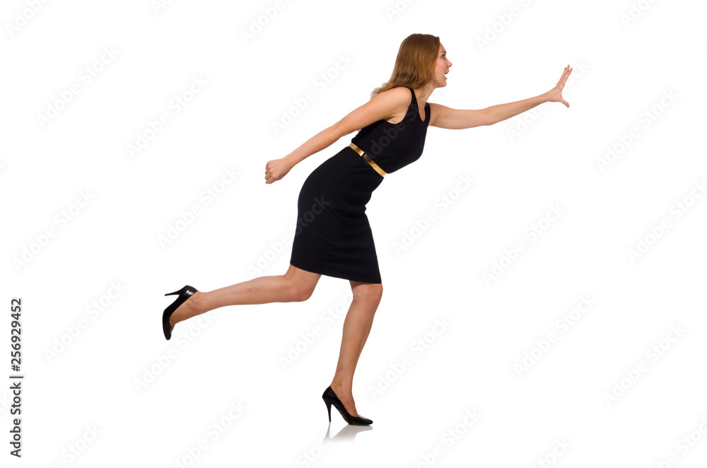 Beautiful woman in black dress Beautiful woman in black dress