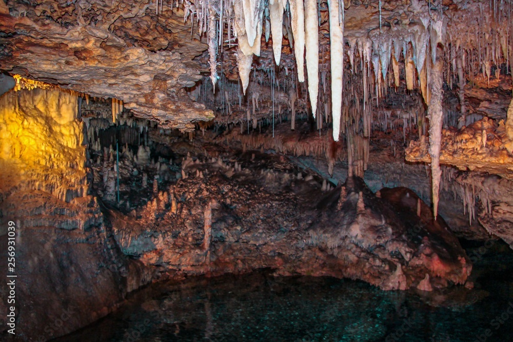 Gorgeous view of Crystal Caves of Bermuda.  Beautiful backgrounds.