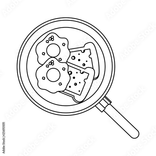 delicious tasty breakfast cartoon