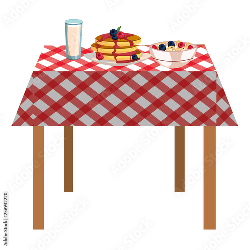 delicious tasty breakfast cartoon