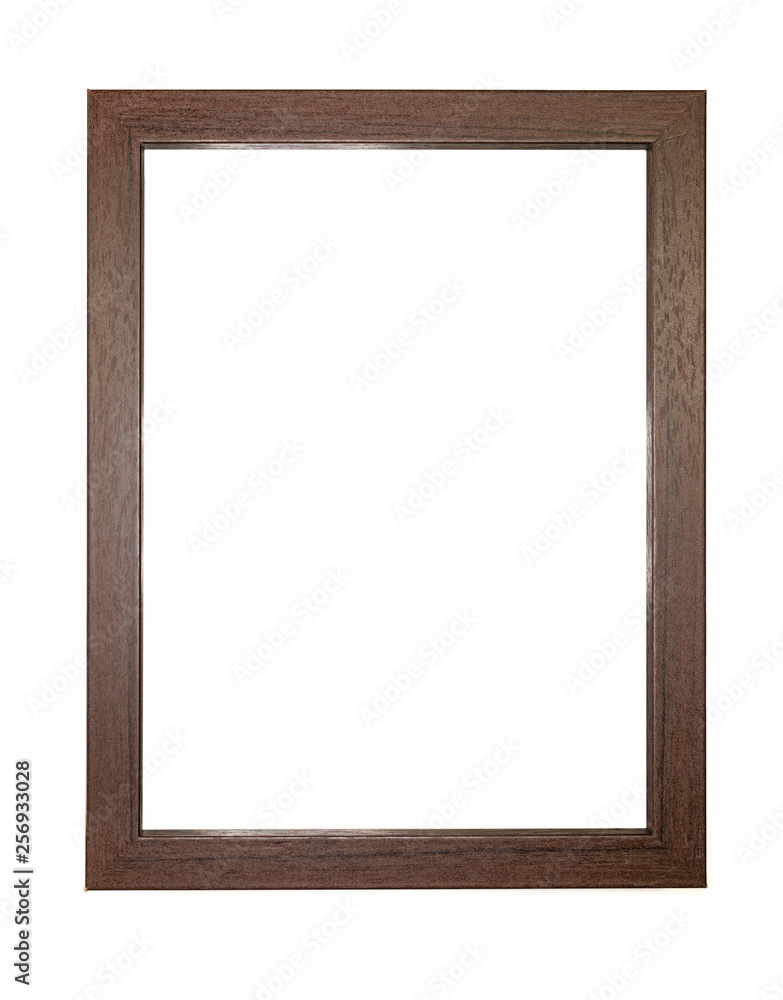 Brawn wooden picture frame on white background Brawn wooden picture frame on white background