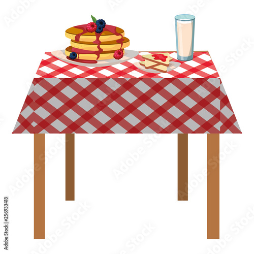 delicious tasty breakfast cartoon