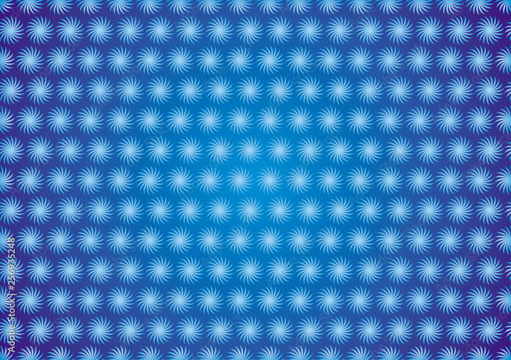 Seamless background of objects of rotation. Twisted stars on blue and blue background. Vector graphics. Substrate for text. Seamless background of objects of rotation. Twisted stars on blue and blue background. Vector graphics. Substrate for text.