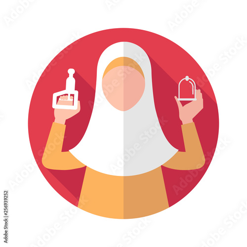Logo or icon for person who make bloodletting / cupping therapy. Hijama logotype