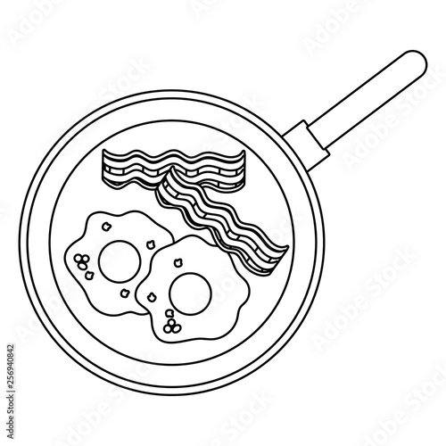 delicious tasty breakfast cartoon