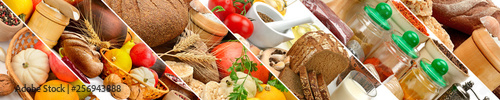 Panorama food ingredients for healthy lifestyle.