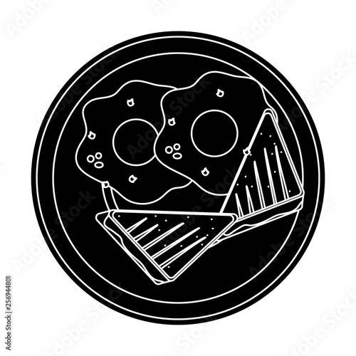 delicious tasty breakfast cartoon