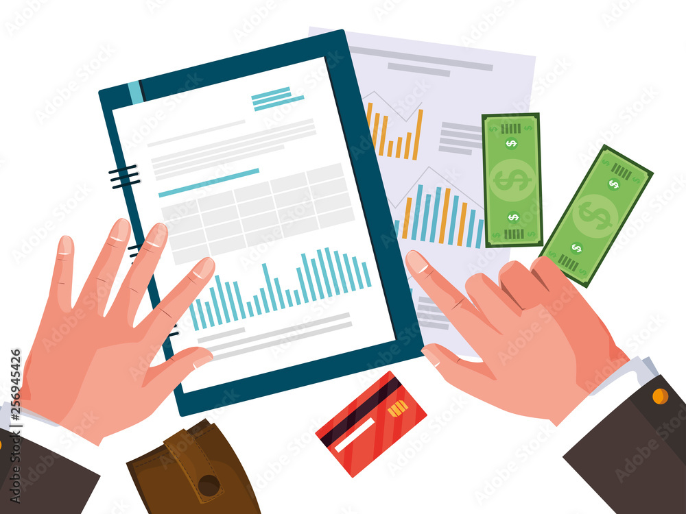 businessman hands working with supplies businessman hands working with supplies