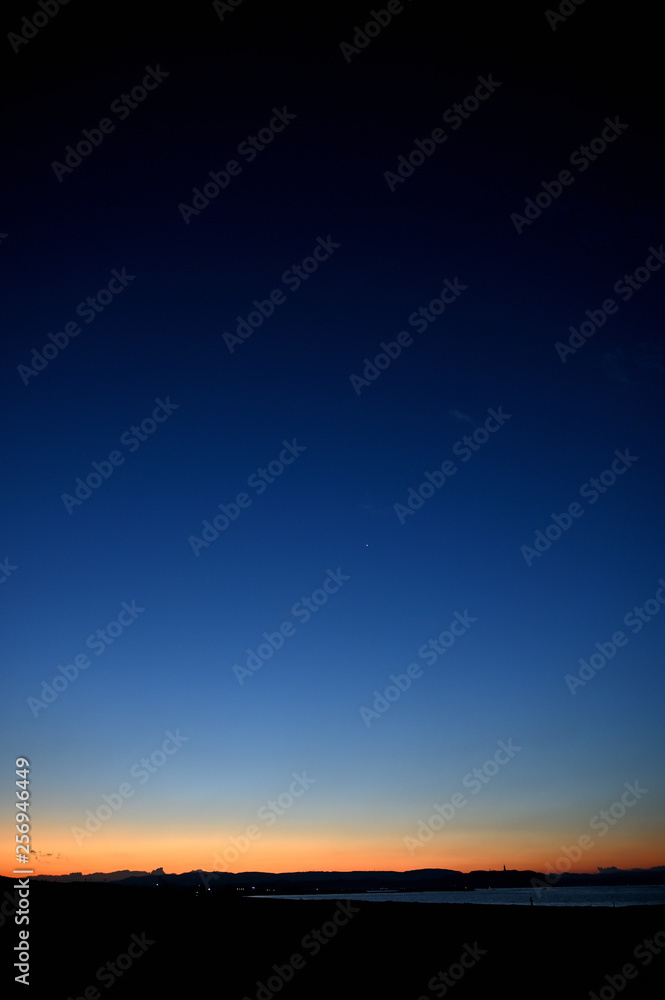 富津岬の夕日 Sunset on the beach, Futtu-city, Chiba, Japan 富津岬の夕日 Sunset on the beach, Futtu-city, Chiba, Japan