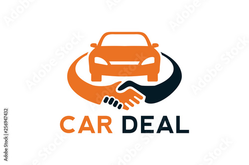 car deal logo design template