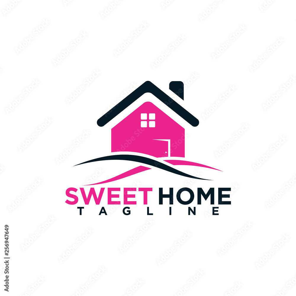 Fototapeta premium home property logo design template element