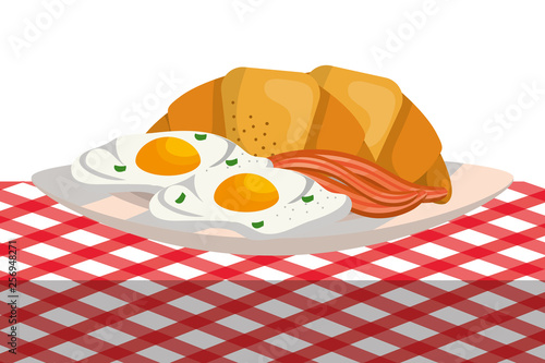 delicious tasty breakfast cartoon