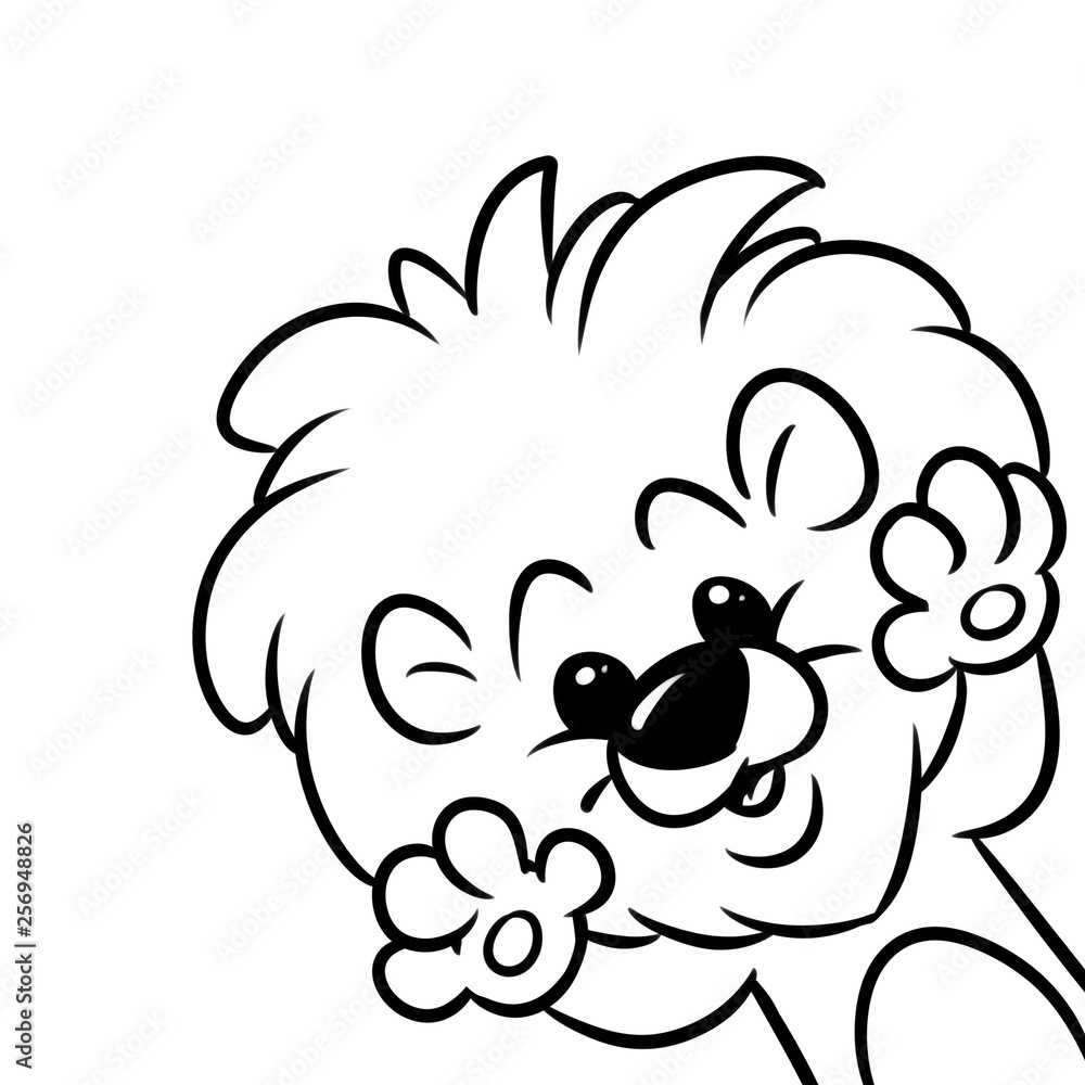 Little Lion cartoon illustration isolated image Little Lion cartoon illustration isolated image