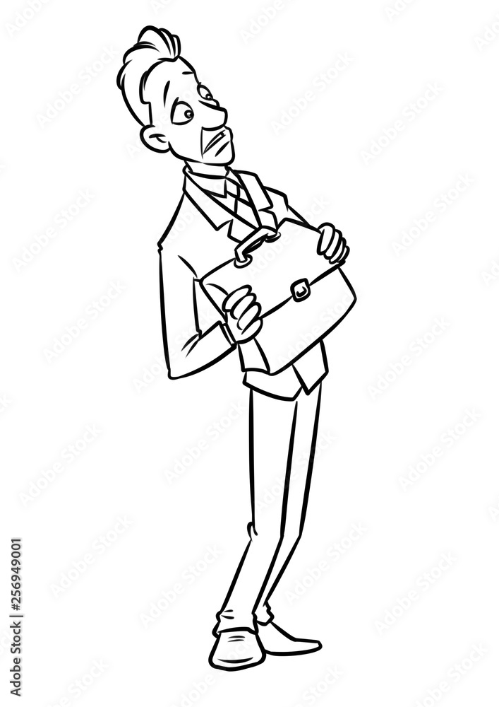 Man dismissed from work cartoon illustration isolated image Man dismissed from work cartoon illustration isolated image