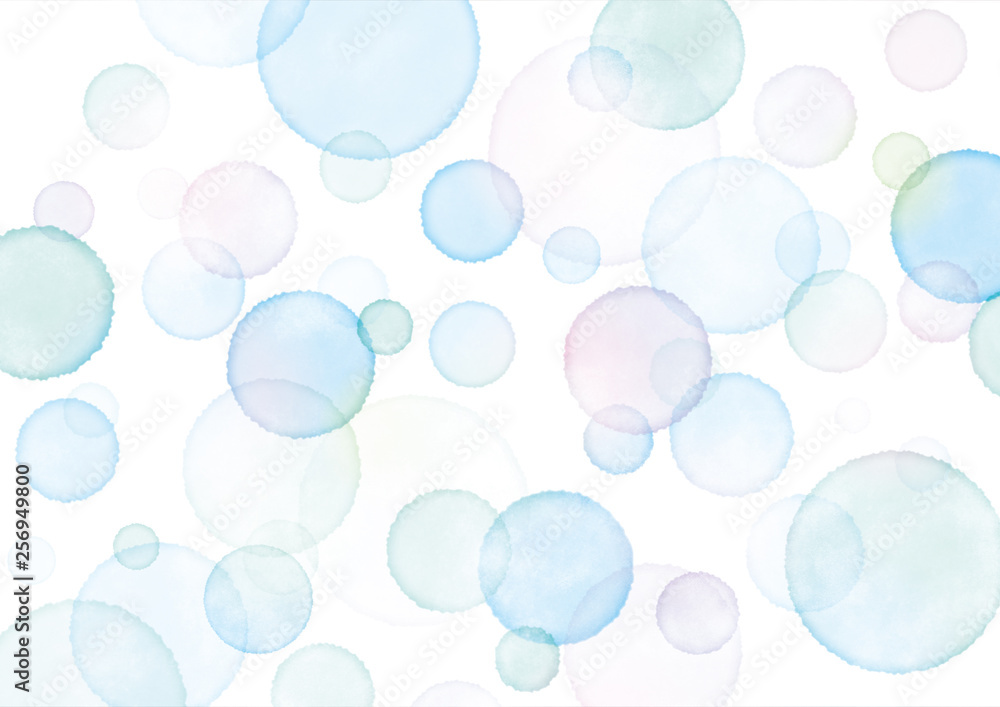 水彩 水玉 泡 背景 テクスチャ にじみ 青 Stock Illustration Adobe Stock