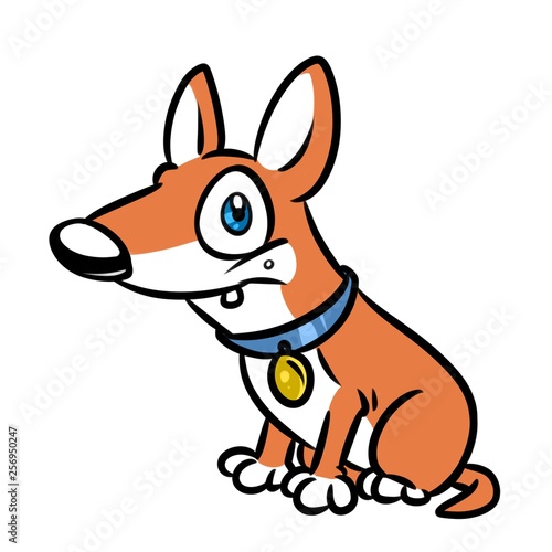 Dog cartoon illustration isolated image animal character pet