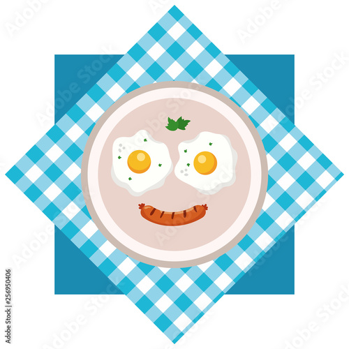 delicious tasty breakfast cartoon