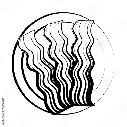 delicious tasty bacon cartoon