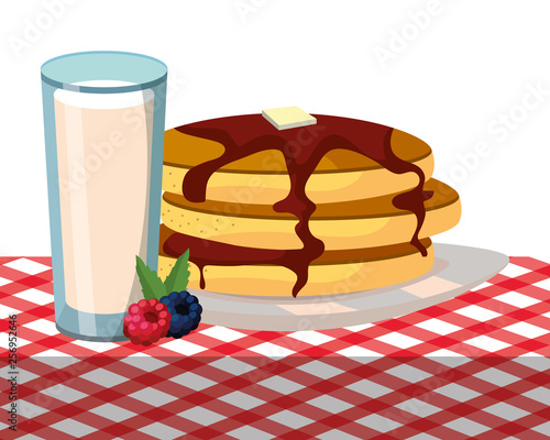 delicious tasty breakfast cartoon