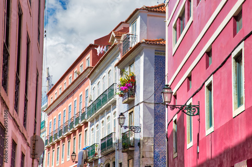 Colorful buildings of Lisbon historic center