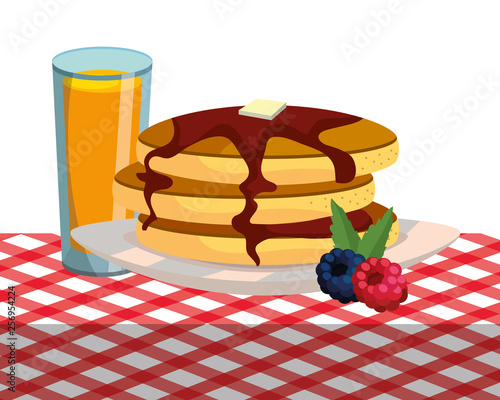 delicious tasty breakfast cartoon