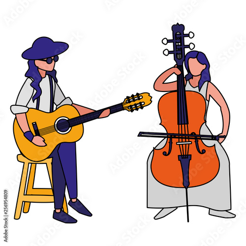 couple of musicians characters
