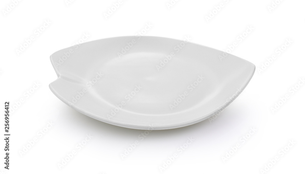 white plate ceramic on white background. white plate ceramic on white background.