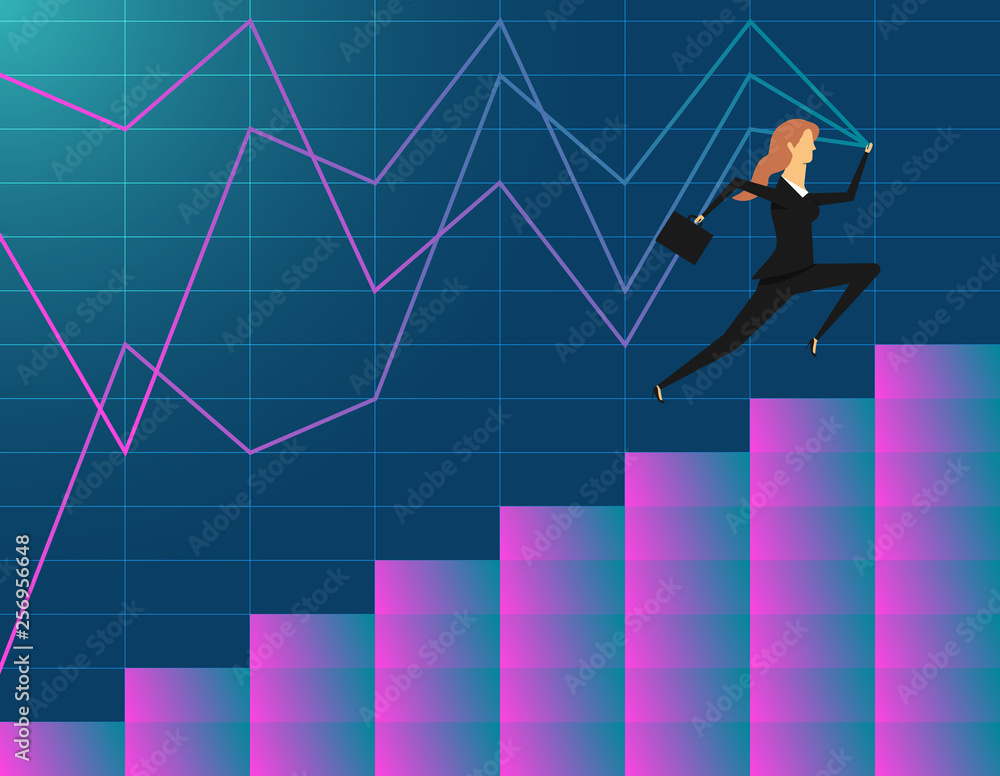 Business strategy, data analysis technology and financial growth concept. Trading - Financial market. Investment concept. Abstract growing chart. Business strategy, data analysis technology and financial growth concept. Trading - Financial market. Investment concept. Abstract growing chart.