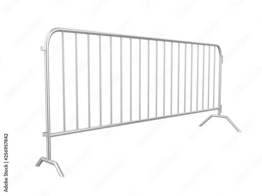 Metal Crowd Barrier Isolated Metal Crowd Barrier Isolated