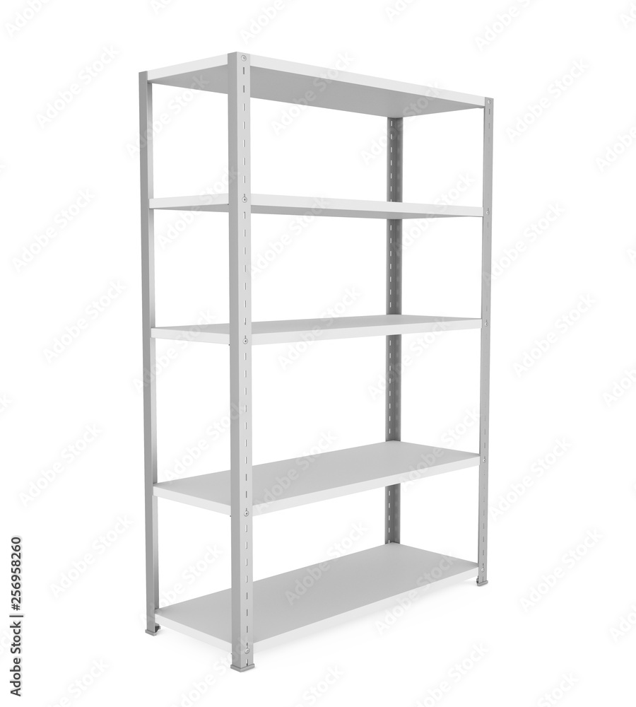 Metal Rack Shelves Isolated Metal Rack Shelves Isolated