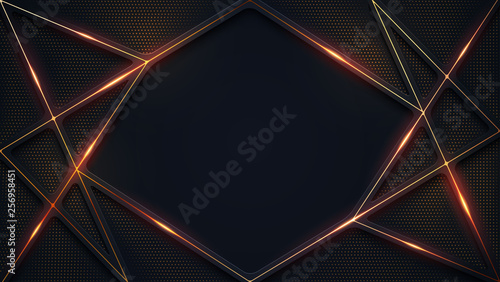 Luxury dark background textured with a combination of shining dots. Fancy background with abstract shape. Eps10 vector illustration