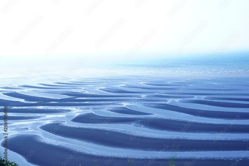 干潮を迎える宇土市の海岸 干潮を迎える宇土市の海岸