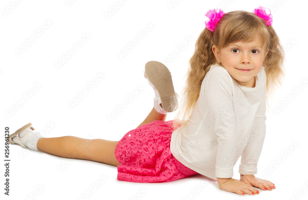 Little funny girl isolated