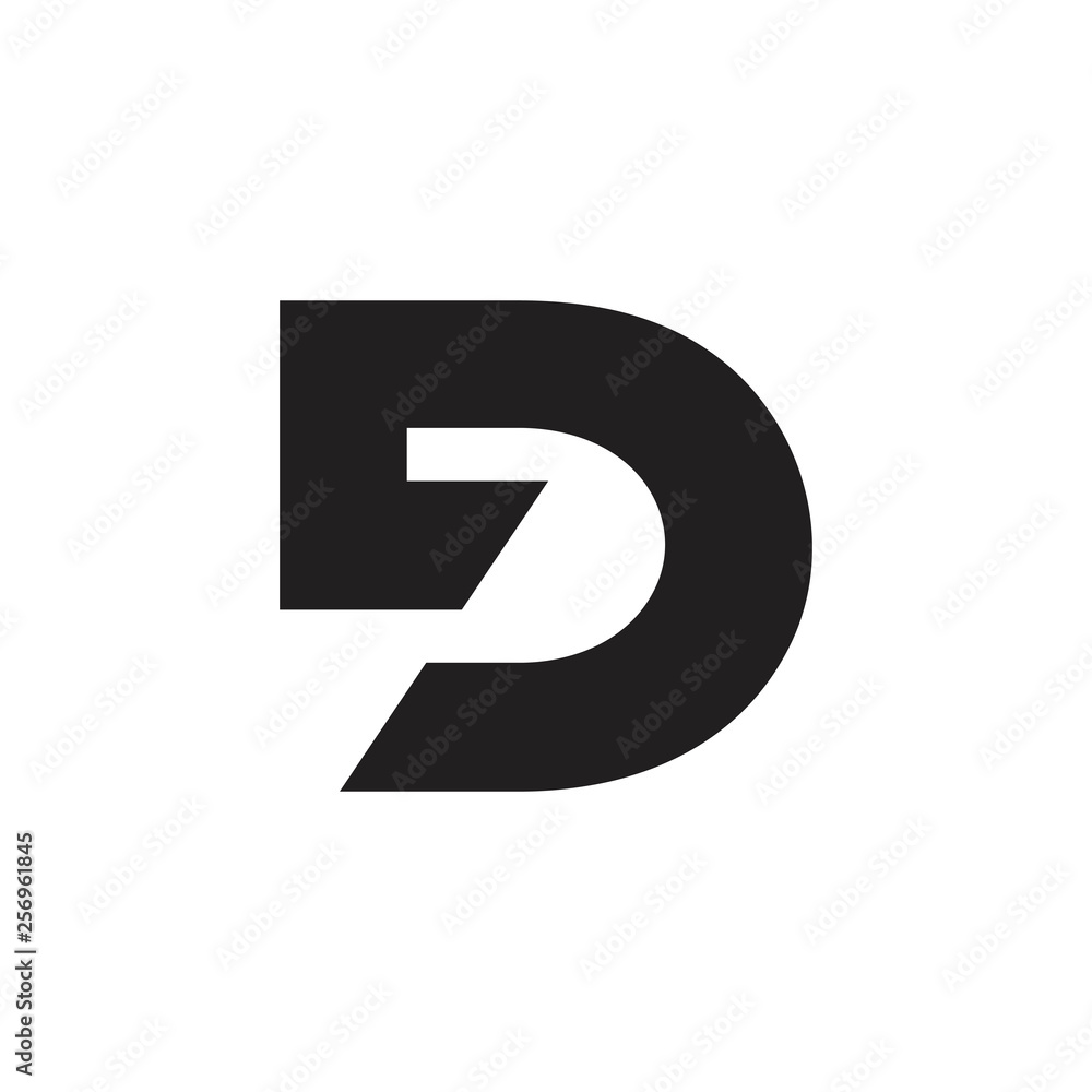 abstract simple letter d simple geometric logo vector abstract simple letter d simple geometric logo vector
