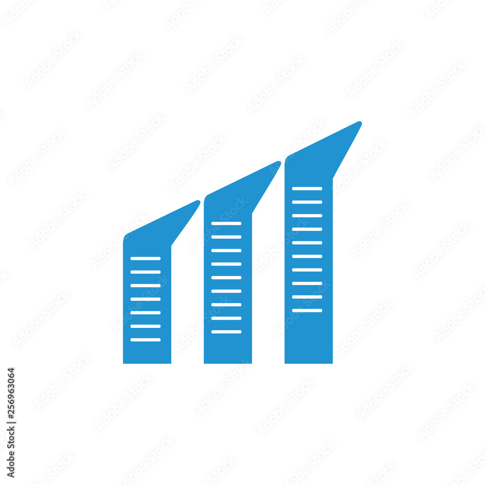 bar chart building concept symbol vector bar chart building concept symbol vector