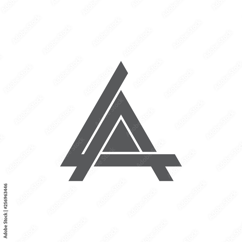letter la triangle geometric logo vector Stock Vector | Adobe Stock
