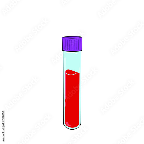 vial of blood with purple cap