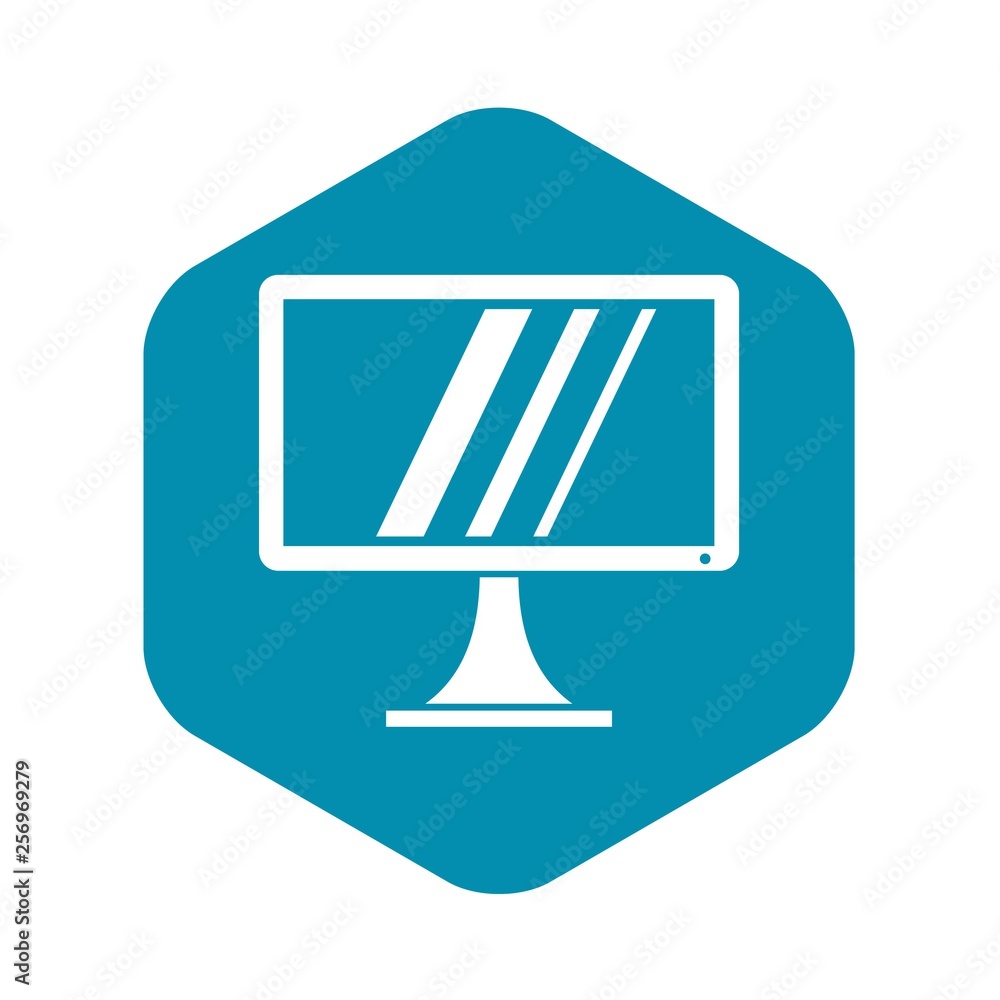 Computer monitor icon in simple style isolated vector illustration Computer monitor icon in simple style isolated vector illustration