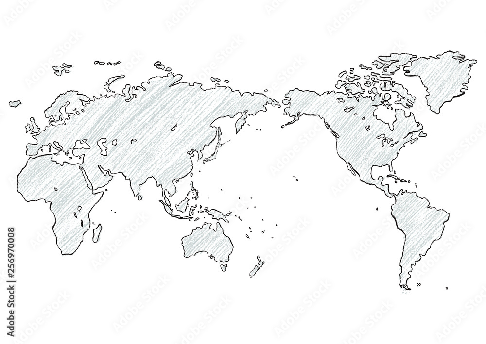 世界地図クレヨンa