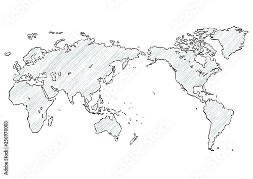 世界地図クレヨンa