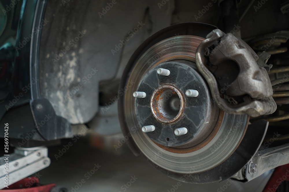 Car's disc brake detail Car's disc brake detail